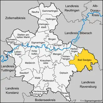 Kaart van Bad Saulgau