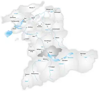 Het district Thun in het kanton Bern