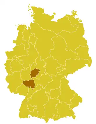 Ligging van het bisdom in Duitsland
