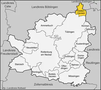 Kaart van Dettenhausen