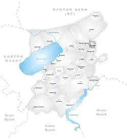 Kaart van de voormalige gemeente