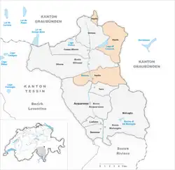 Kaart van de voormalige gemeente