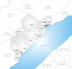 Kaart van de voormalige gemeente