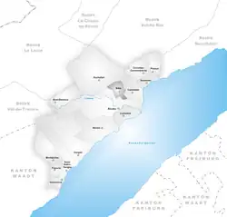 Kaart van de voormalige gemeente