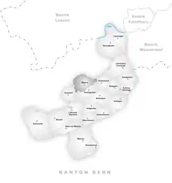 Kaart van de voormalige gemeente