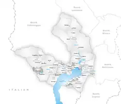 Kaart van de voormalige gemeente