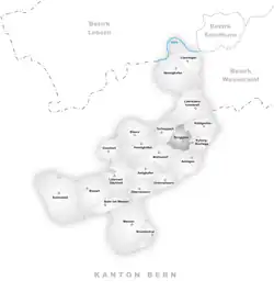 Kaart van de voormalige gemeente