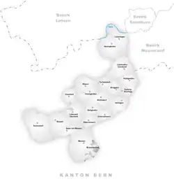 Kaart van de voormalige gemeente