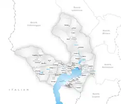 Kaart van de voormalige gemeente