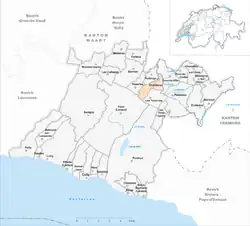 Kaart van de voormalige gemeente