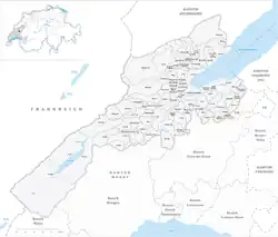 Kaart van de voormalige gemeente