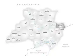 Kaart van de voormalige gemeente