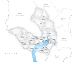 Kaart van de voormalige gemeente