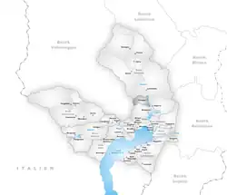 Kaart van de voormalige gemeente