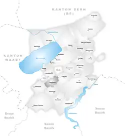 Kaart van de voormalige gemeente