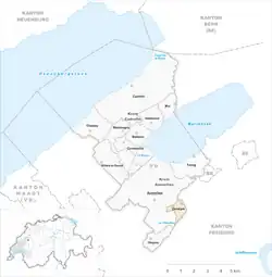 Kaart van de voormalige gemeente