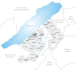 Kaart van de voormalige gemeente