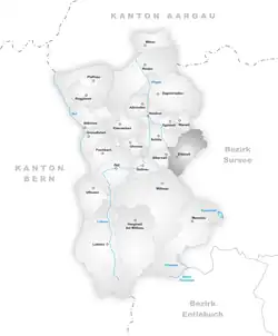 Kaart van de gemeente