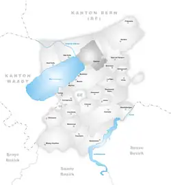 Kaart van de voormalige gemeente