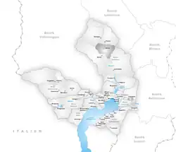 Kaart van de voormalige gemeente