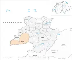 De kaart van de gemeente