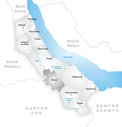 Kaart van de voormalige gemeente