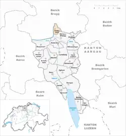 Kaart van de gemeente