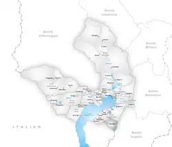 Kaart van de voormalige gemeente