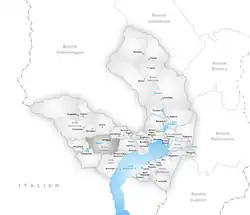 Kaart van de voormalige gemeente