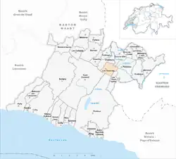 Kaart van de voormalige gemeente