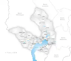 Kaart van de voormalige gemeente