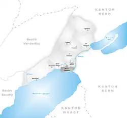 Kaart van de voormalige gemeente