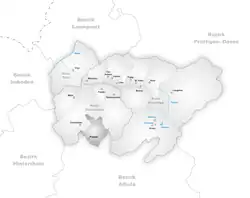 Kaart van de voormalige gemeente