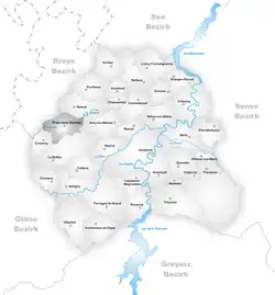 Kaart van de voormalige gemeente