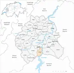 Kaart van de voormalige gemeente