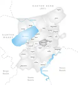 Kaart van de voormalige gemeente