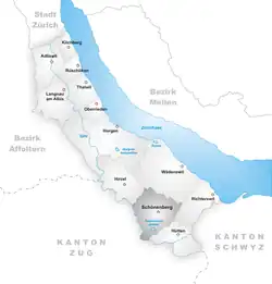 Kaart van de voormalige gemeente