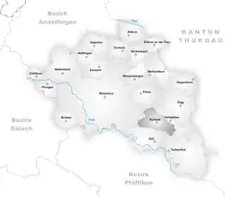 Kaart van de gemeente