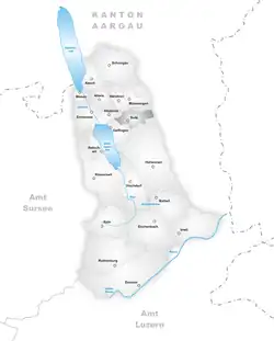 Kaart van de voormalige gemeente