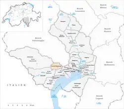 De kaart van de gemeente