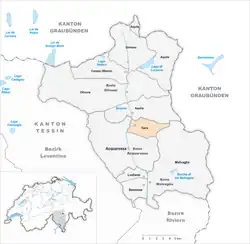 Kaart van de voormalige gemeente