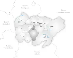 Kaart van de voormalige gemeente