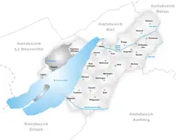 Kaart van de voormalige gemeente