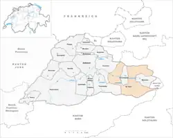 De kaart van de gemeente