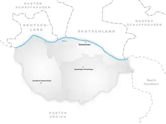 Kaart van Diessenhofen