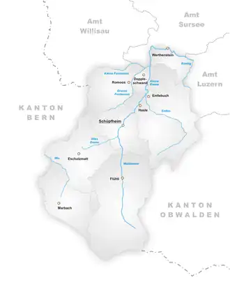 Kaart van Entlebuch