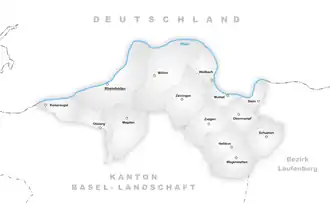 Kaart van Rheinfelden