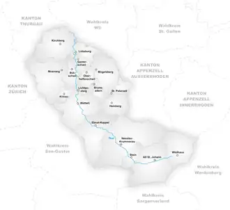 Kaart van Toggenburg