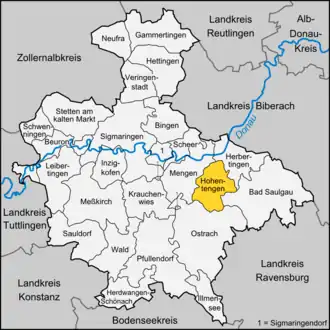 Kaart van Hohentengen