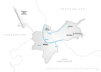 Kaart van Basel-Stadt